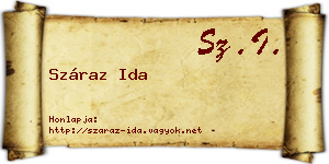 Száraz Ida névjegykártya