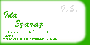 ida szaraz business card